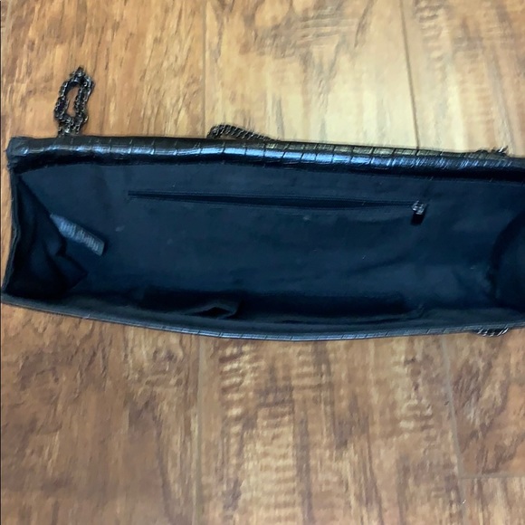 Forever 21 | Black faux croc gunmetal stud purse - Picture 7 of 14